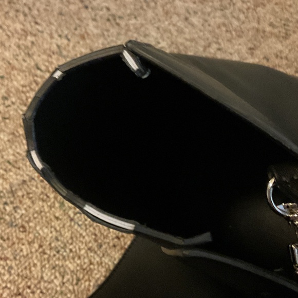 Karl Lagerfeld Black Leather Tote with Silver Accents - Picture 9 of 12